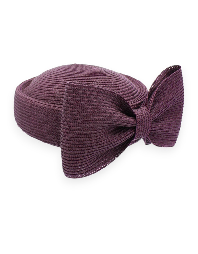 Morgan & Taylor - Tara Racewear Pillbox Hat in Dark Cherry Red