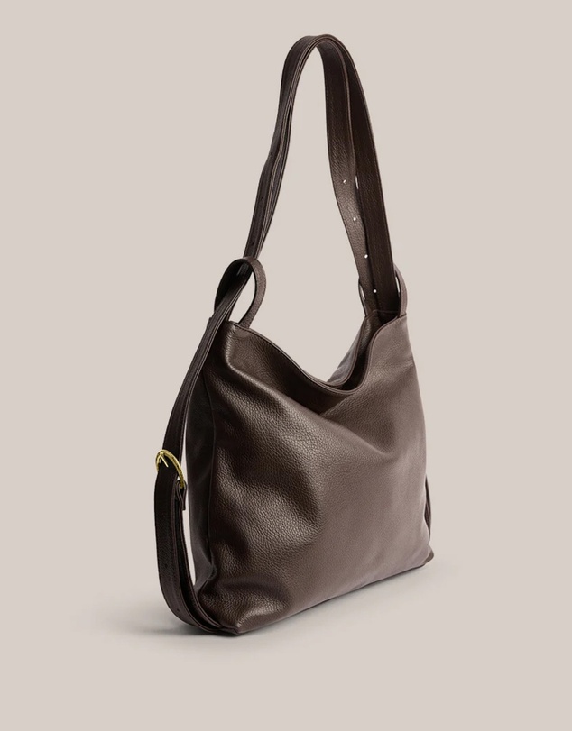 VESTIRSI - Bella Dark Chocolate 3-in-1 Convertible Bag Gold Hardware - The ICONIC Exclusive