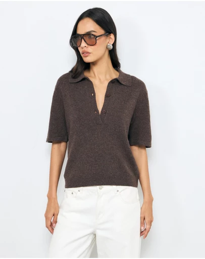 AERE - Aimee Relaxed Fit Knit Polo