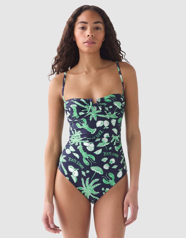 Kate Spade - Beachside Open Back Balconette Cup Underwired Swimsuit
