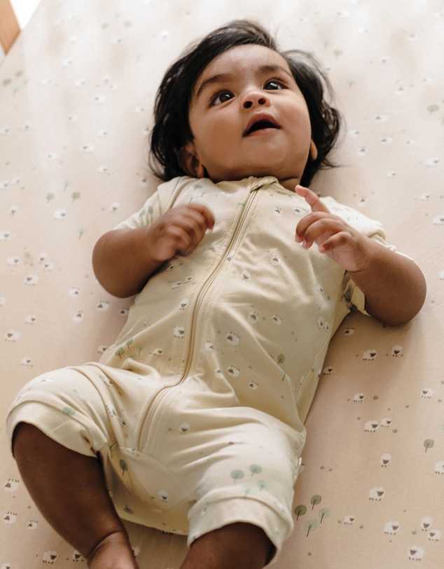 Kynd Baby - Day Or Night Onesie Short Sleeve in Sheep