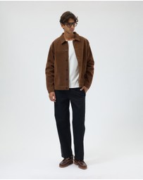 AERE - Suede Look Harrington Jacket