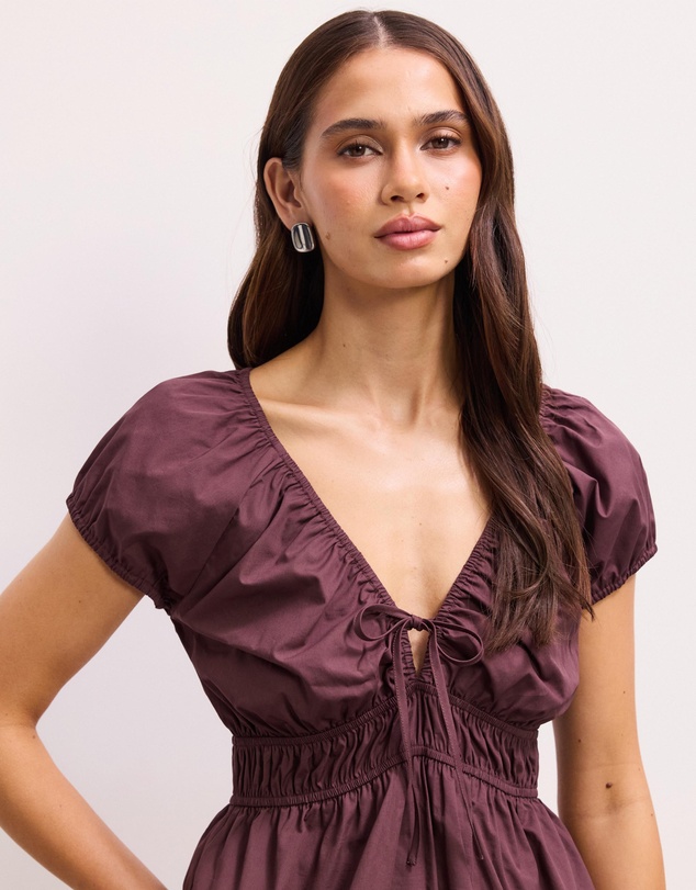 The Fated - Emira Gathered Tie Top