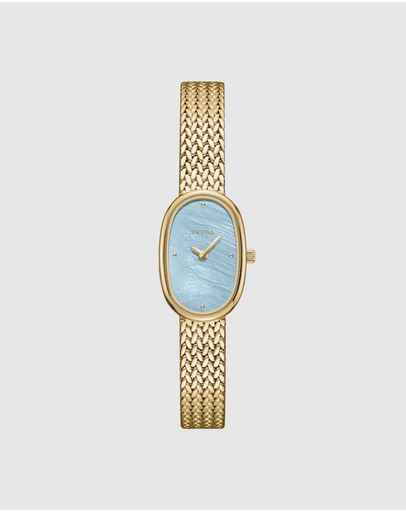 Breda - Jane Tethered Gold and Metal Mesh Watch, 18MM