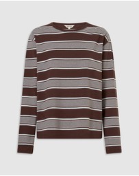 Oroton - Long Sleeve Stripe Tee