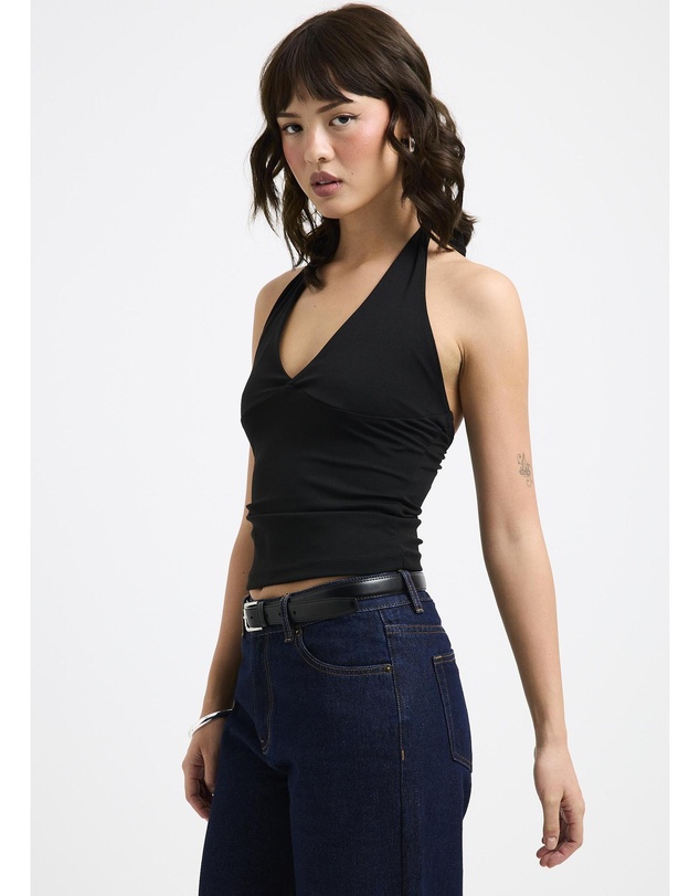 General Pants Co. Basics - Plunge Halter Top