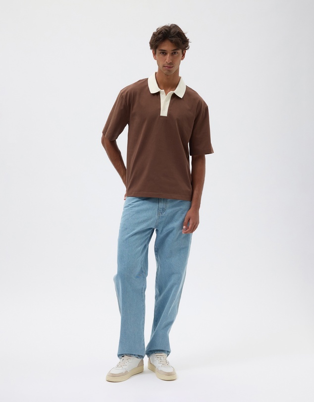 AERE - Organic Cotton SS Rugby Polo