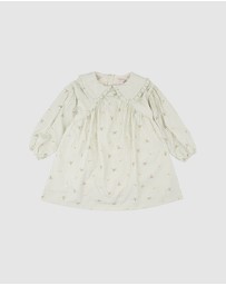 Fox & Finch - Orchard Bloom Emb. Stripe Dress - Kids