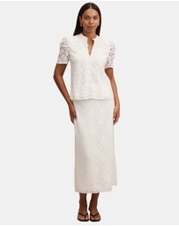 Forever New - Lina Short Sleeves Lace Blouse