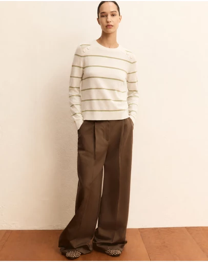 Emme | Max Mara Group - Multicolour Striped Cotton Blend Knit Sweater