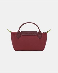 Longchamp - Le Pliage Green Pouch With Handle