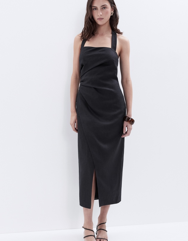 UNISON - Linen Halter Dress