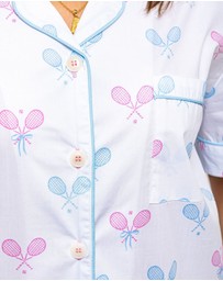 Sant And Abel - Women's Tennis Bows Short PJ Set