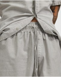 Surrounded By Ghosts - The Obsidian Linen Drawstring Shorts