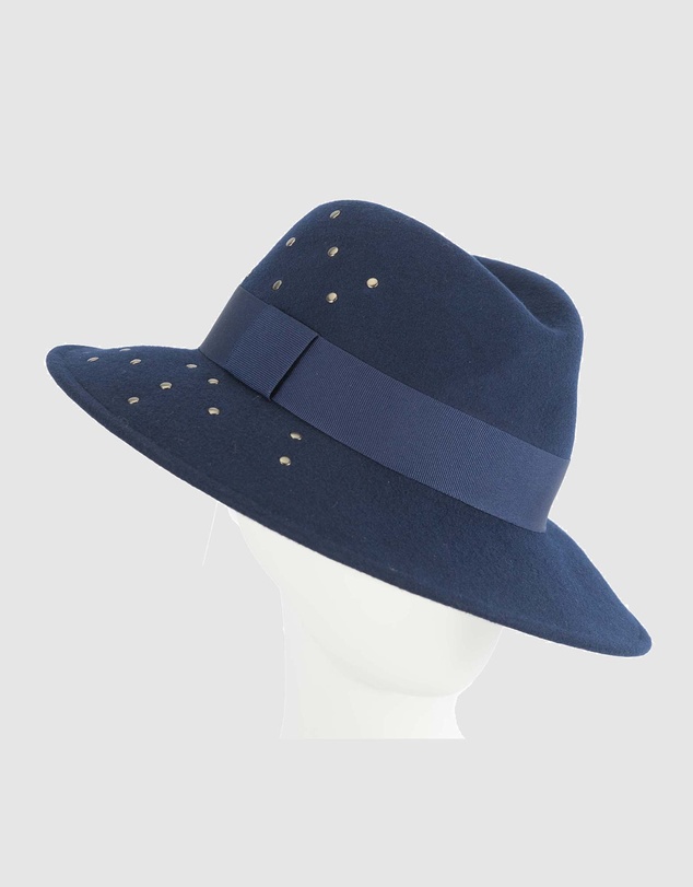 Max Alexander - Winter Felt Navy Fedora Hat