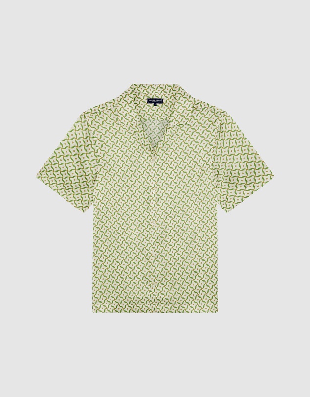 Frescobol Carioca - Roberto Silk SS Lotus Print Shirt