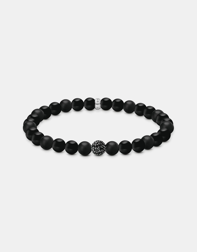 THOMAS SABO - THOMAS SABO Obsidian bracelet with zirconia