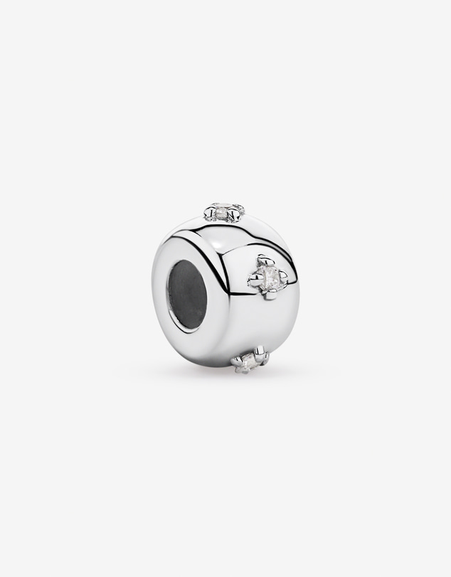 Michael Hill - Dome Pendant Spacer with Cubic Zirconia in Sterling Silver