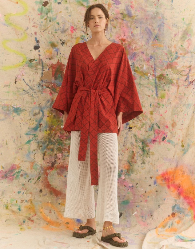 KINGA CSILLA - Rosa Crochet Mare Pants