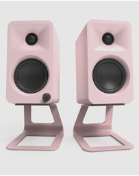 iWorld - Kanto ORA 100W Powered Reference Desktop Computer Speakers with Bluetooth 5.0 Pink