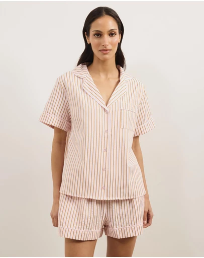 Atmos&Here - Esme Stripe Short Sleeve Pyjama Set