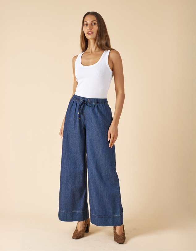 CAMIXA - Palazzo Denim Pants