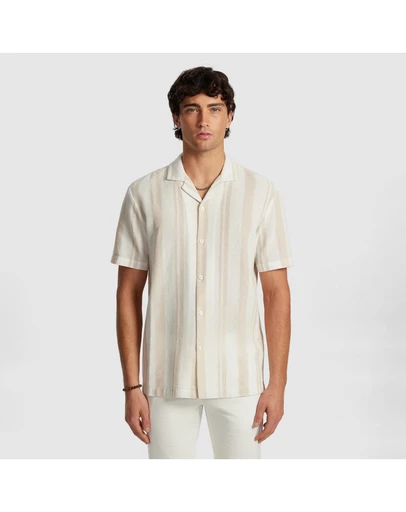 yd. - Aruba Stripe Cotton Shirt