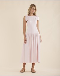 Amelius - Mavie Bow Linen Maxi Dress