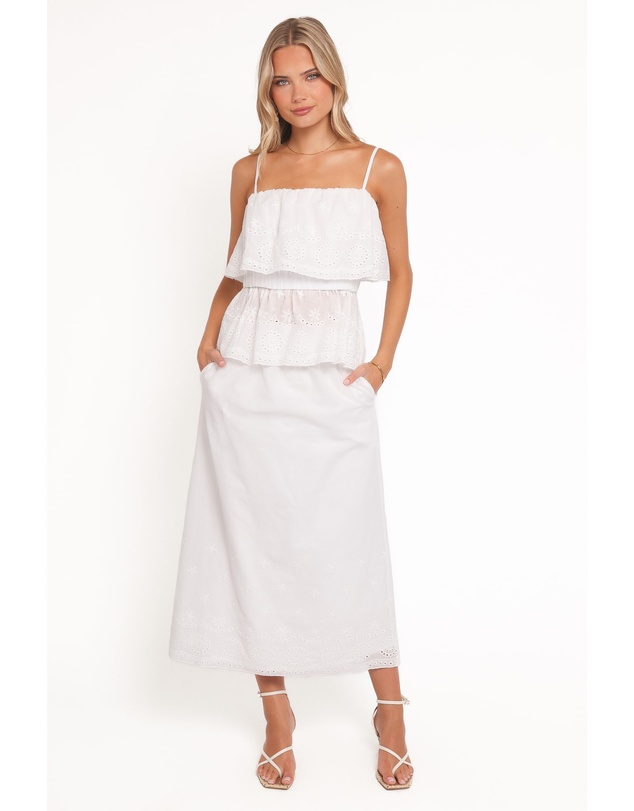 Petal & Pup - Juliette Maxi Skirt Set - White