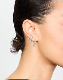 Lovisa - Surgical Steel Clasp Hoop Earrings 2-Pack