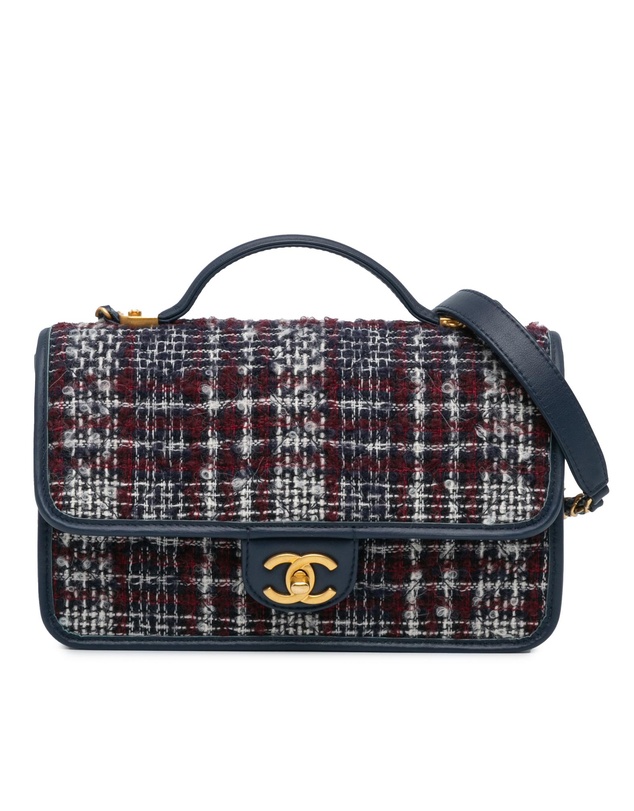 Pre-Loved by Azura Reborn - Pre-Loved Small Tweed School Memory Top Handle Flap