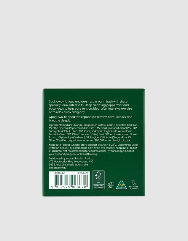 Endota - Recovery - Mint & Magnesium Recovery Bath