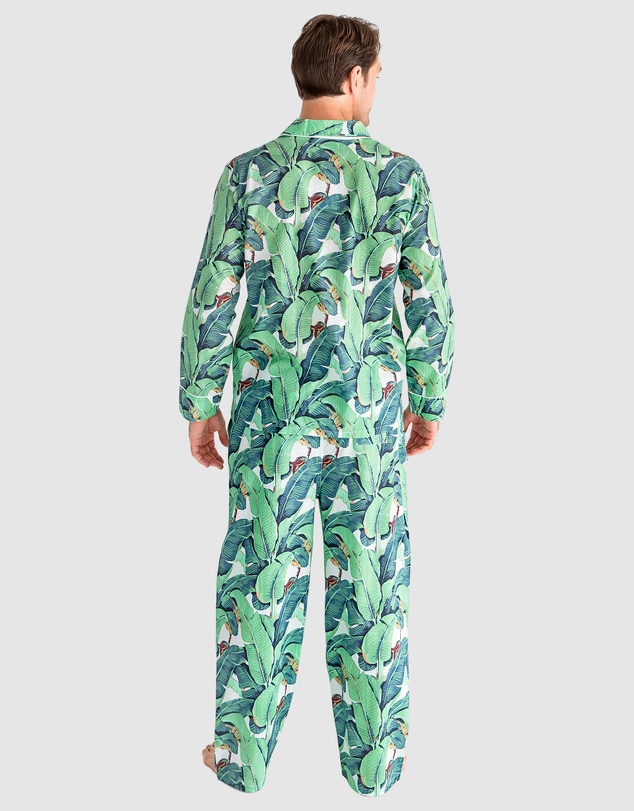 Sant And Abel - Men's Martinique® Green Banana Leaf Long PJ Set
