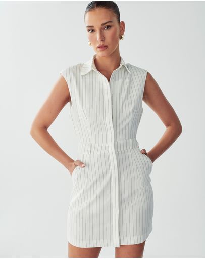 White Pinstripe