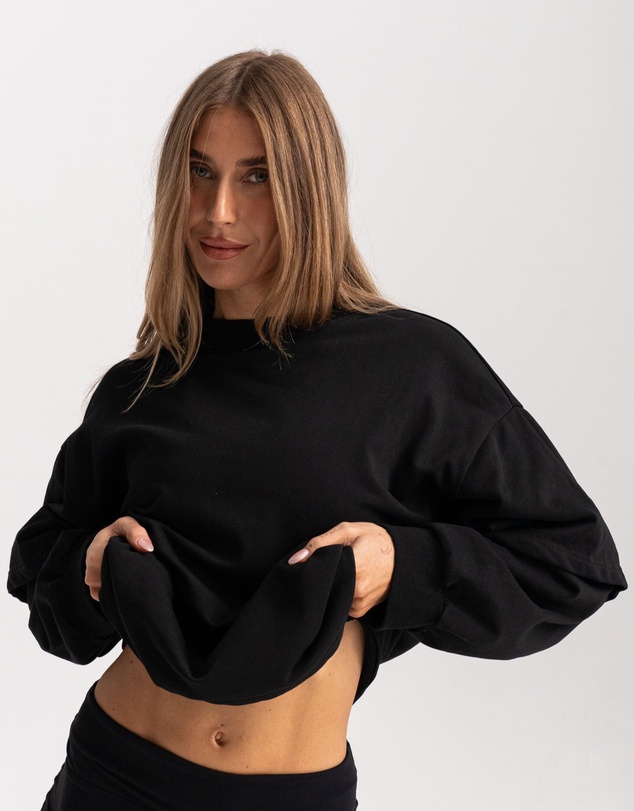 HyperLuxe The Label - Double Take LS- Black