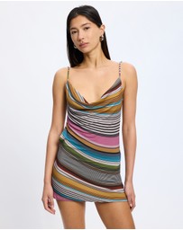 Jaded London - Stripe Cowl Back Mini Dress