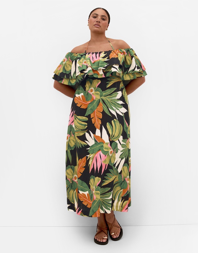 City Chic - Paradiso Print Maxi Dress