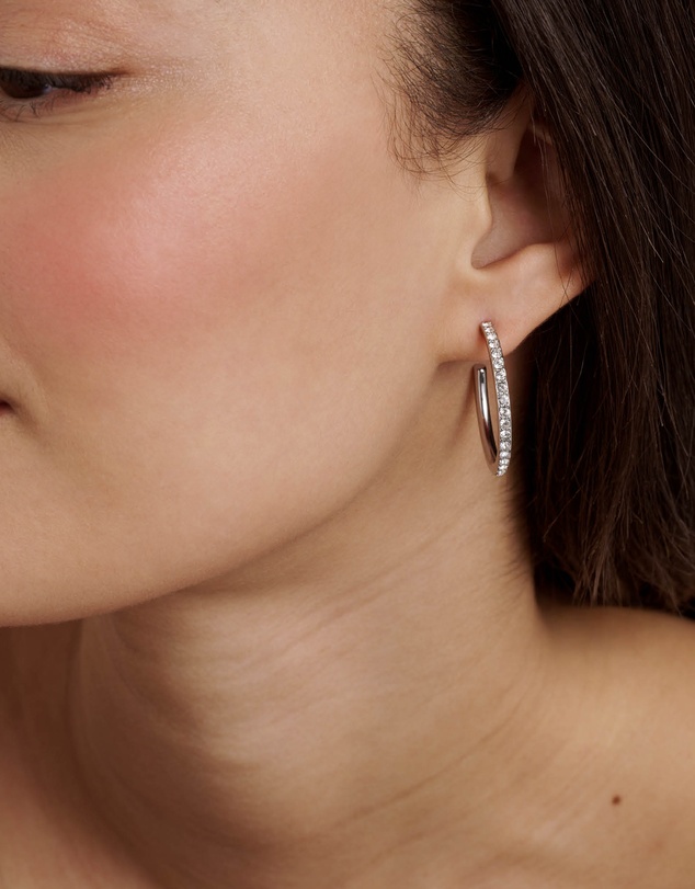 Ted Baker - CLANCI: Medium Crystal Hoop Earrings