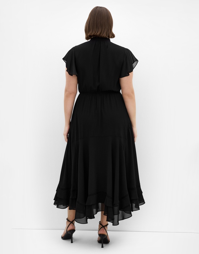 City Chic - Plus size Yasmine Short Sleeve Maxi Dress - black