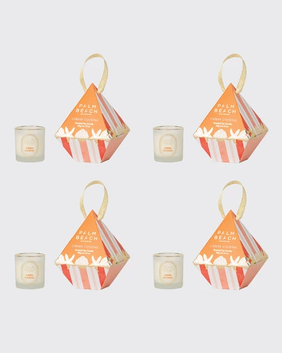 Palm Beach Collection - 4 Pack Hanging Bauble Mini Candle 50g Cabana Cocktail