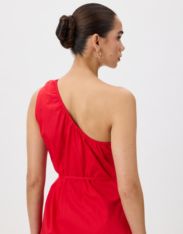 Tussah - Fleur One Shoulder Tie Detail Midi Dress