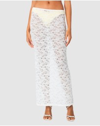 EDIKTED - Oceana Sheer Lace Maxi Skirt