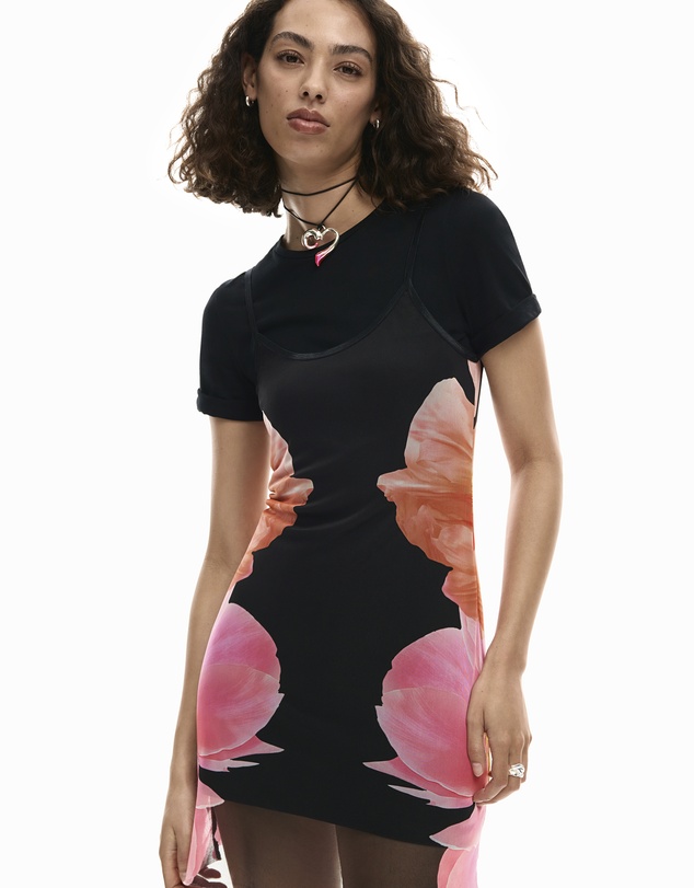 Desigual - Dress with combined flowers