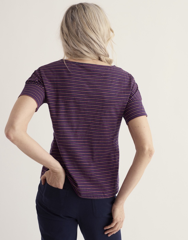 Seasalt - Bryher View Stripe T-Shirt in GOTS Organic Cotton