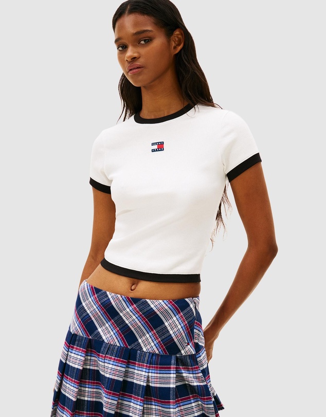 Tommy Jeans - Slim Badge Shortsleeve Rib Tee