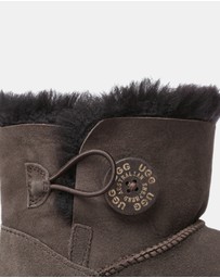 EVERAU - Australian Shepherd Ugg Mini Button Sheepskin Upper UGG Boots