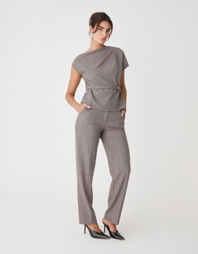 Forcast - Loretta Pleat Belted Top