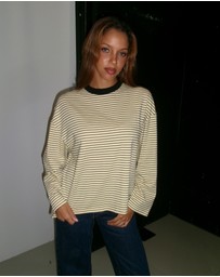 Dazie - Nostalgia Stripe Oversized LS Tee