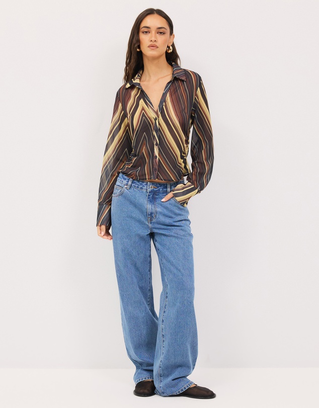 Calli - Lola Long Sleeve Sheer Top