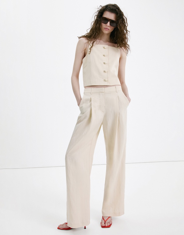 M.N.G - Lyocell Button Top